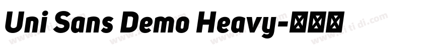 Uni Sans Demo Heavy字体转换